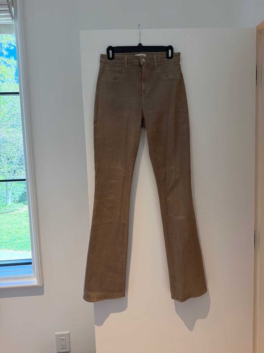 L'AGENCE Women's Tan Wide-Leg Jeans